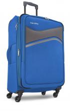 Travelite Wave 4 Rollen Reisekoffer mit Dehnfalte L 76cm Blau
