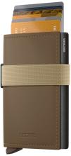 Kartenschutzhülle Leder Aluminium Secrid Matte Earth Beige