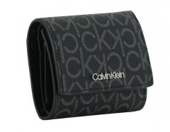 Überschlagbörse klein Calvin Klein Trifold XS Monogram Black Logo RFID