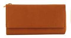 Marc`O Polo Longbörse Reißverschluss Leder Cognac