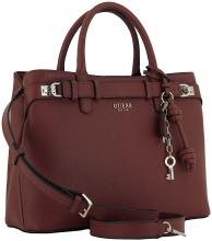 Guess Gregoria Girlfrind Satchel Red dunkelrote Henkeltasche mit Zierriemen