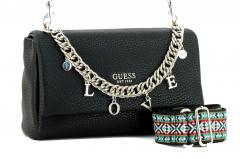 Überschlagtasche Conner Guess schwarz Metallkette