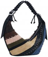 Desigual Banana Bag bunt Whipstitch Zante Patch Ziernähte halbrund