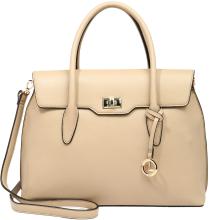 L.Credi Businesstasche Damen Idalia Macadamia Beige Überschlag