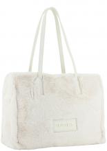 Mario Valentino Plüschtasche zweigeteilt Ecru Special Fadia Shopper