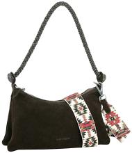 Velourstasche Harbour2nd Corey kompakt Leder dunkelbraun