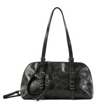 FREDsBRUDER Henkeltasche Ever Faded Big Black gekrinkeltes Leder