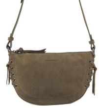 Umhängetasche FredsBruder Laced up Halfmoon Bag Greyish Khaki