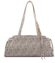 FredsBruder Laced Up Handtasche Rauhleder Beige Tiny Leo Dots