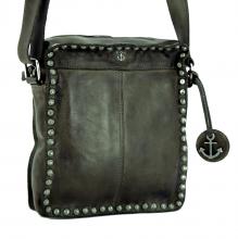 Umhängetasche Harbour 2nd Siw Olive Green Glattleder Nieten