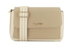 Tommy Hilfiger Überschlagtasche Iconic Tommy Shoulder Bag Beige