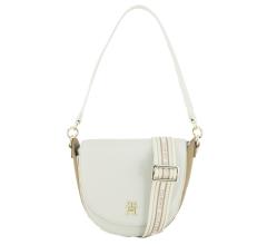 Damentasche Tommy Life Saddle Bag hellbeige Überschlag 