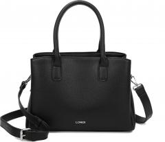 klassische schwarze Henkeltasche L.Credi Polly nachhaltig