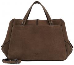 Liebeskind Henkeltasche Veloursleder dunkelbraun Lilly Satchel Choco Nips