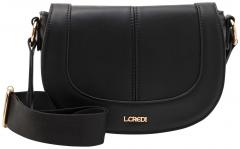 Umhängetasche mit Überschlag Orell L.Credi Schwarz klassisch