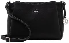 L.Credi Schultertasche Klassiker Schwarz Nele vegan