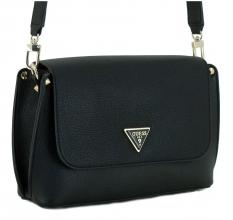 Überschlagtasche schwarz Ziernieten Guess Meridian Flap Crossbody