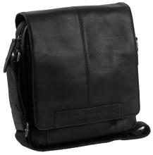 The Chesterfield Brand Remy Black Schultertasche Überschlag unisex
