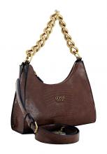 Unterarmtasche Schlangenprägung Guess Tullia Espresso Braun