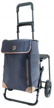 Andersen Weda Blau Einkaufstrolley Komfort Shopper mit Sitzfläche