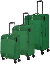 3teiliges Kofferset Travelite Rügen L/M/S grün Weichgepäck 4-Rad-Trolley