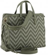 bürotaugliche Handtasche Valentino Blizzard olivgrün Logoprint