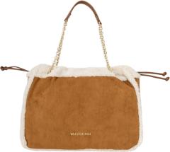 Valentino Max Henkeltasche Plüsch-Velours Cuoio - Cognacbraun