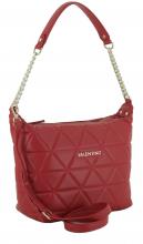 Beuteltasche rot Steppnähte Kettenhenkel Valentino Carnaby Rosso