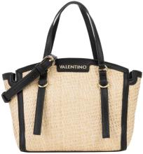 Valentino kleine Korbtasche Demetra elegant Bast schwarz Kontrast