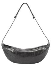 Les Visionnaires Ledertasche Zoe Crinkle Carbon dunkelgrau