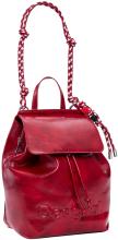 Desigual auffälliger Tagesrucksack Luena rot Flechtdetail