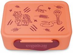 Vesperbox orange dunkelrot Ergobag Tiger BPA-frei Kunststoff