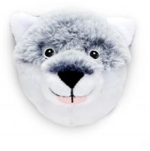 Husky Klettie ergobag Plüsch-Hund flauschig grau Zunge