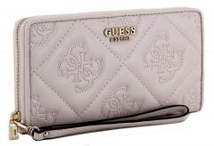 Guess Damenportmonee Marieke Light Beige Logo Markenstickerei