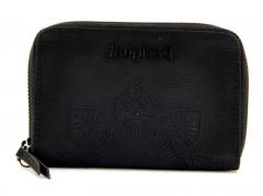 Geldbeutel schwarz bestickt Desigual Marisa Aquiles Negro