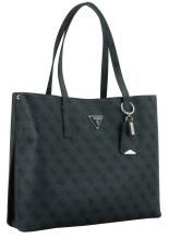 Henkeltasche Guess Meridian II Coal Logoprint grau schwarz