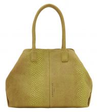 Wildledertasche Liebeskind Chelsea Shopper Medium gelb Schlangenhautprägung