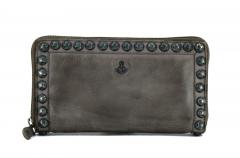 Zip-Börse Harbour2nd Holly Plain and Studs Grey Vintage Nieten grau