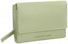 Brieftasche hellgrün Les Visionnaires Lisa Soft Grainy Matcha