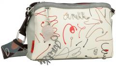 dreigeteilte Umhängetasche beige grau Anekke Alma Ole