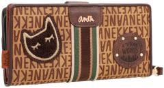 Anekke The Forest Urban Logoprint Katze Brieftasche beige braun Kanada