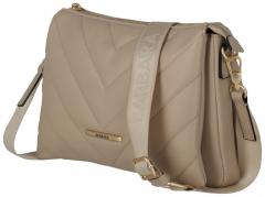 dreigeteilte Umhängetasche Barbara Travelite Cozy hellbeige Sand
