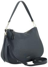 Coccinelle große Beuteltasche blau Nory Leder genarbt Midnight