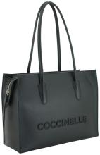 klassisch schwarze Shoppertasche Coccinelle Myrtha Noire