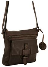 dunkelbraune Ledertasche Harbour2nd Anker Hazel Vintage