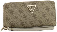 Guess Laurel II SLG Damenbörse Latte Logo beige braun Alloverprint
