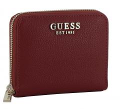 dunkelrote Münzbörse Guess Gregoria kompakt Zipper