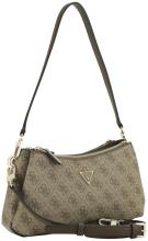 elegante Abendtasche Guess Noelle II Mini Latte Logo 4G-Print braun