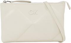 Calvin Klein Umhängetasche Ecru Steppoptik Kettenriemen