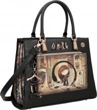 elegante Kurzgrifftasche schwarz Künstlerin Anekke Shoen Japan